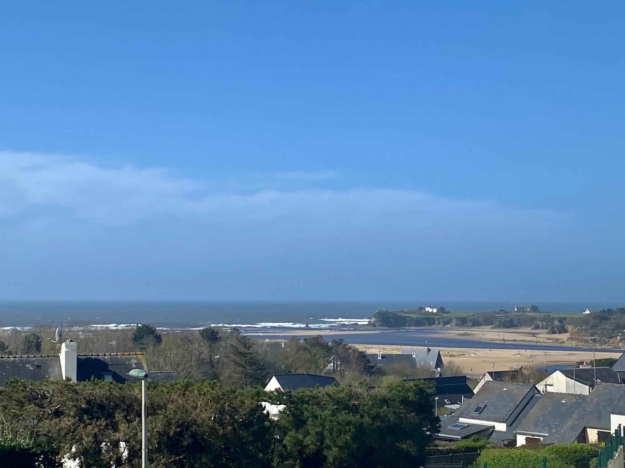 Studio Blue Horizon Vue Mer Guidel-Plage Exterior photo