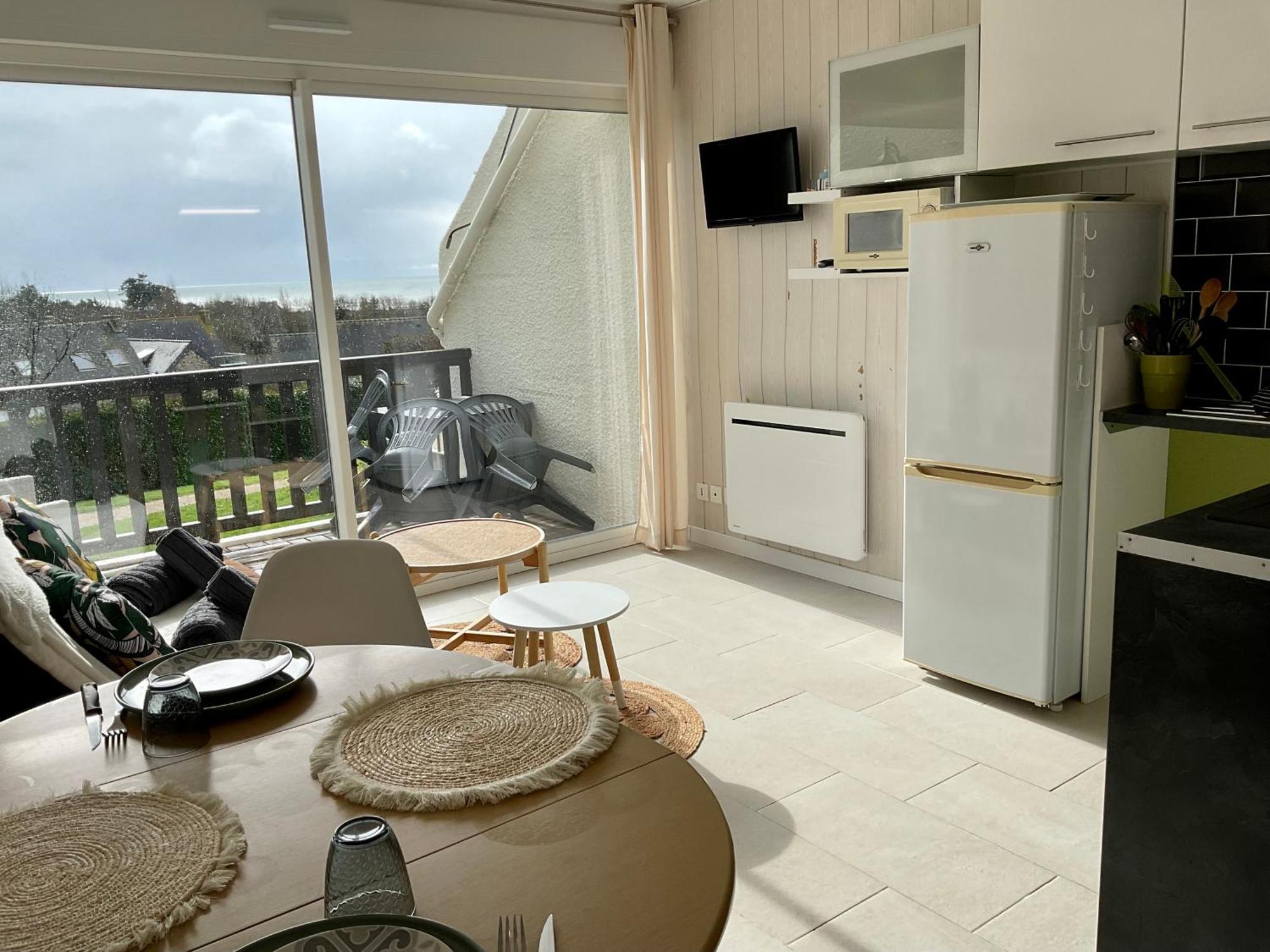 Studio Blue Horizon Vue Mer Guidel-Plage Exterior photo